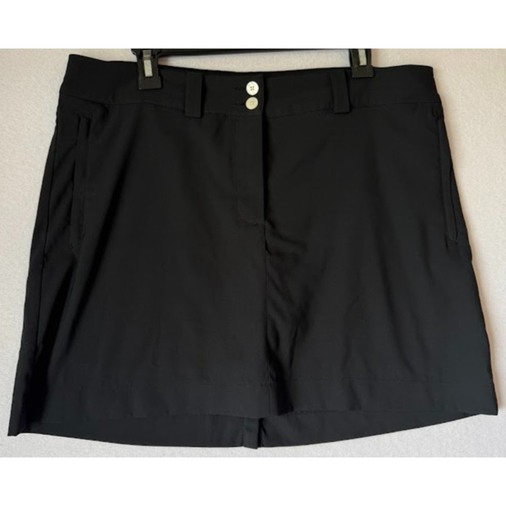 Nike Golf Dri Fit Skort Women Size 12 Black Tour Performance Stretch Activewear - Picture 3 of 16